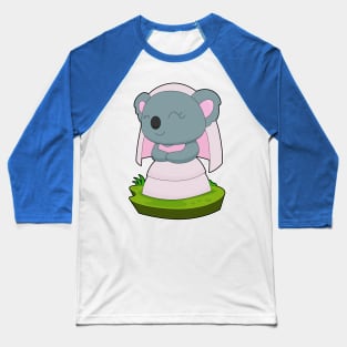 Koala Bride Veil Wedding Baseball T-Shirt